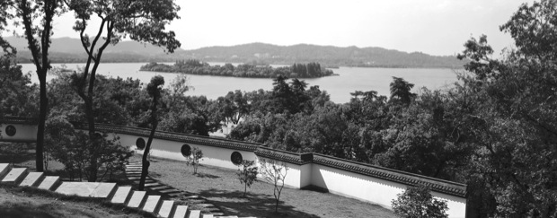 West Lake vista from the rebuilt Leifeng Pagoda, 2004