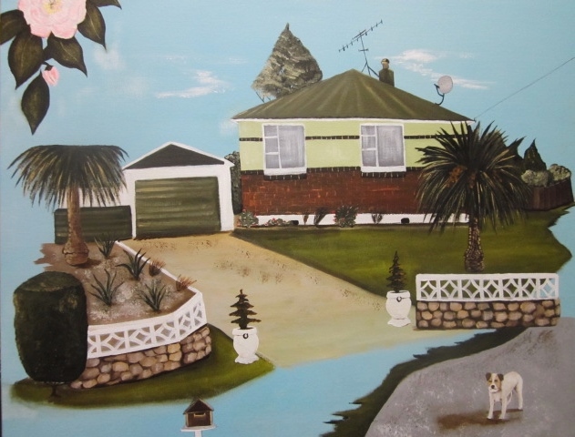 'Property Press', Megan J. Campbell, 2015 (property press refers to real estate listings and this work was inspired by a house near le Quartier Français and the Tarureka Estate in Featherston