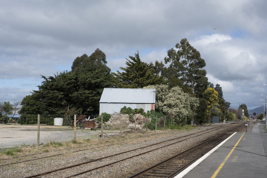 Featherston Train Station, in the direction of Wellington